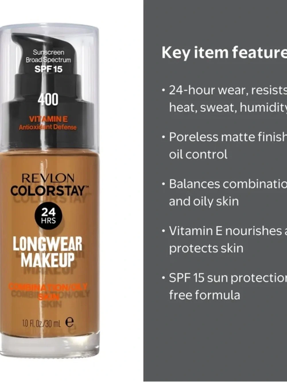 Revlon ColorStay Longwear Makeup Foundation 400 (Warm Tan)
